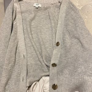 Gray button up cardigan